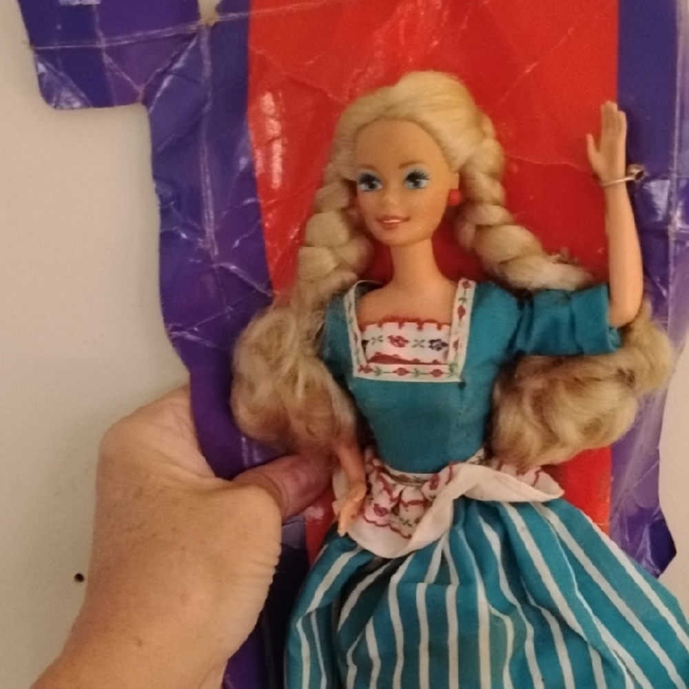 Barbie Doll with Blue Dress and Blonde Hair
